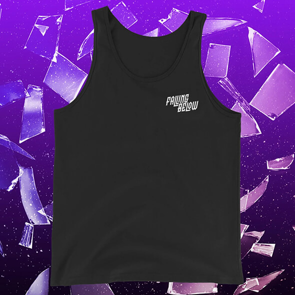 Black tank top with band logo