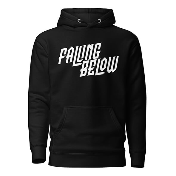 Black hoodie with band logo