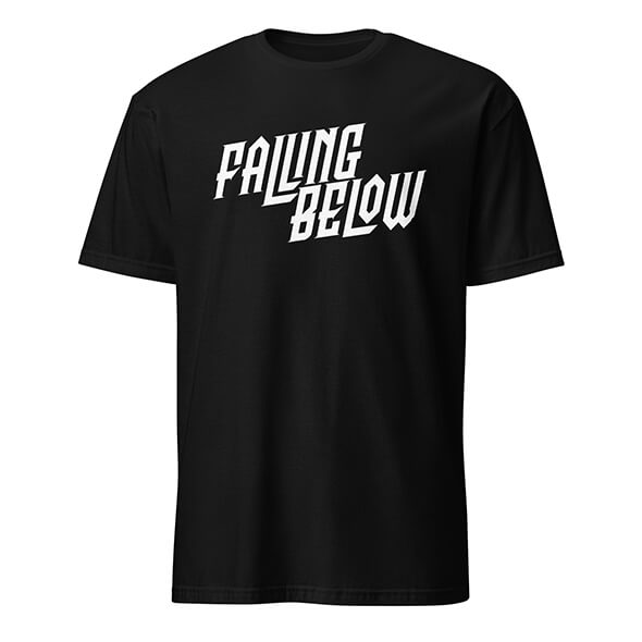Black t-shirt with band logo